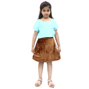 Antik Batik Girls Kids Solid Velvet Skirt 6 Years