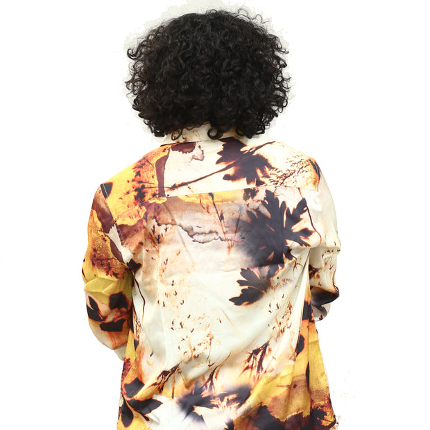 ASOS DESIGN Men's LONGLINE FIT SATIN SHIRT L