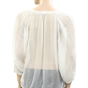 Kimchi Blue Urban Outfitters Solid Sheer Blouse Top S