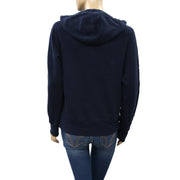 Zadig & Voltaire Navy Solid Hoodie Sweatshirt Top
