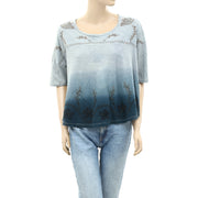 Akemi + Kin Anthropologie Tulsi Swing Tee Blouse Top