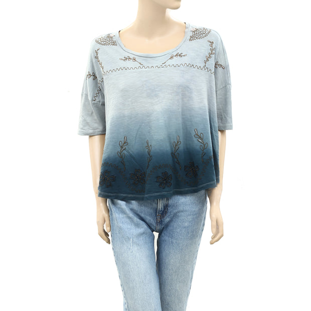 Akemi + Kin Anthropologie Tulsi Swing Tee Blouse Top