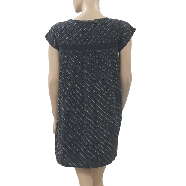 Lilla P Lace Inset Shift Mini Dress