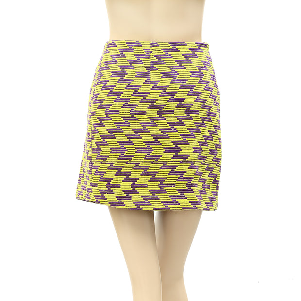 Silence + Noise Urban Outfitter Embroidered Zig Zag Mini Skirt M