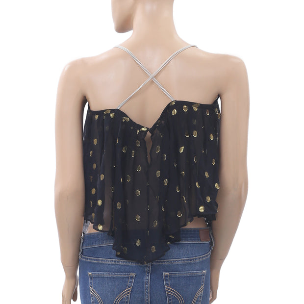 Etoile Isabel Marant Metallic Dot Shimmer Blouse Top S1
