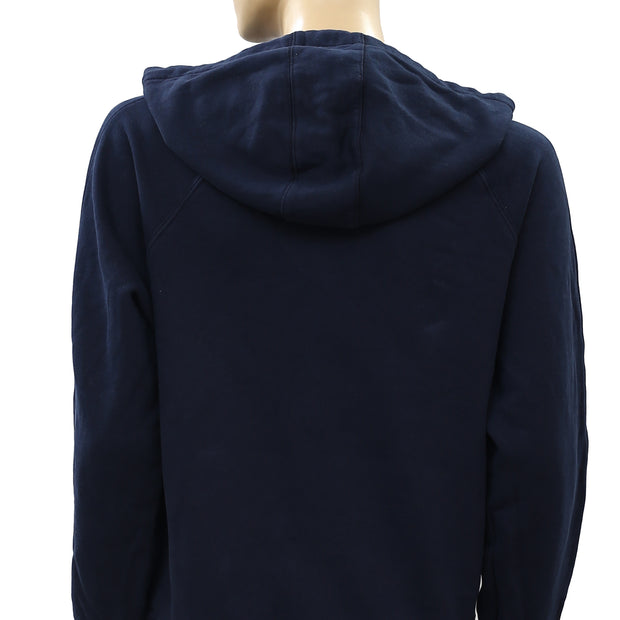 Zadig & Voltaire Navy Solid Hoodie Sweatshirt Top
