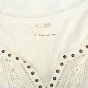 Odd Molly Anthropologie Metallic Studded Blouse Top S-1