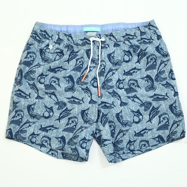 Bonobos Riviera Recycled Swim Swordfish Chambray Trunks Shorts L