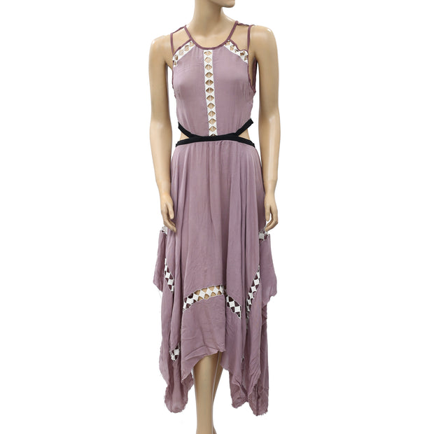 Free People Glasgow Cutout Lace Midi Dress S