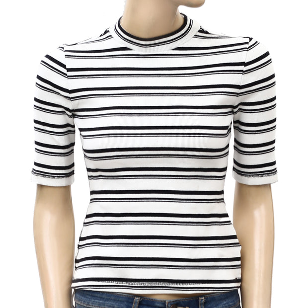 Maeve Anthropologie 小高领罗纹衬衫上衣