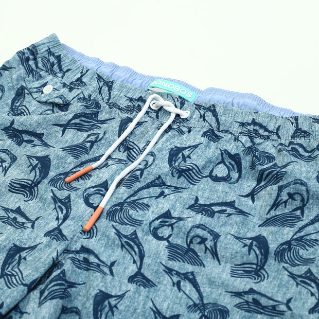 Bonobos Riviera Recycled Swim Swordfish Chambray Trunks Shorts L