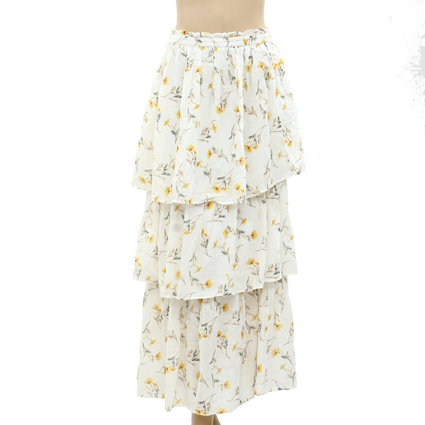 HappyxNature Kate Hudson Tiered Maxi Skirt S