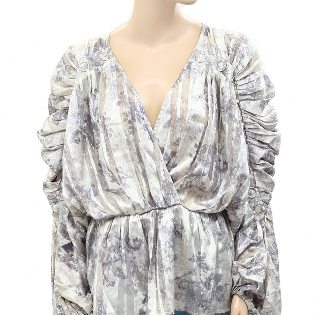 ASOS DESIGN Floral Printed Blouse Top S-6