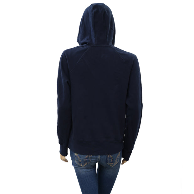 Zadig & Voltaire Navy Solid Hoodie Sweatshirt Top