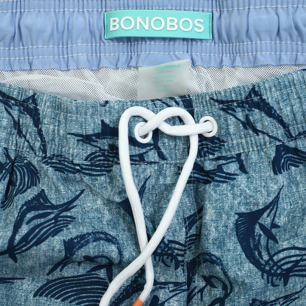 Bonobos Riviera Recycled Swim Swordfish Chambray Trunks Shorts L