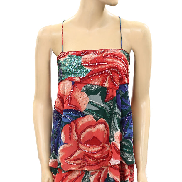 Hoss Intropia Anthropologie Sequin Embellished Mini Dress S