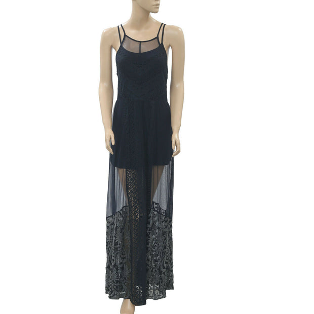 Abercrombie & Fitch Lace Embroidered Maxi Dress S