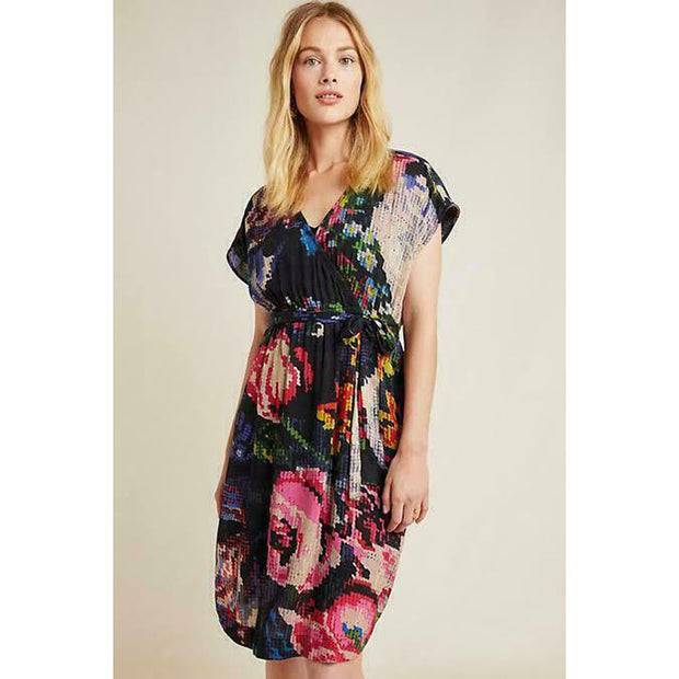 Anthropologie Astrid Needlepoint Printed Mini Dress S