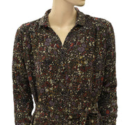 Petite Mendigote Jolie Jolie Floral Printed Shift Mini Dress M