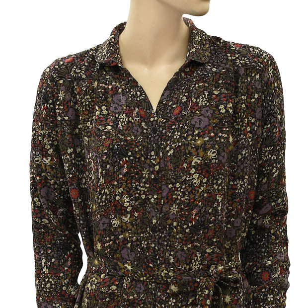 Petite Mendigote Jolie Jolie Floral Printed Shift Mini Dress M