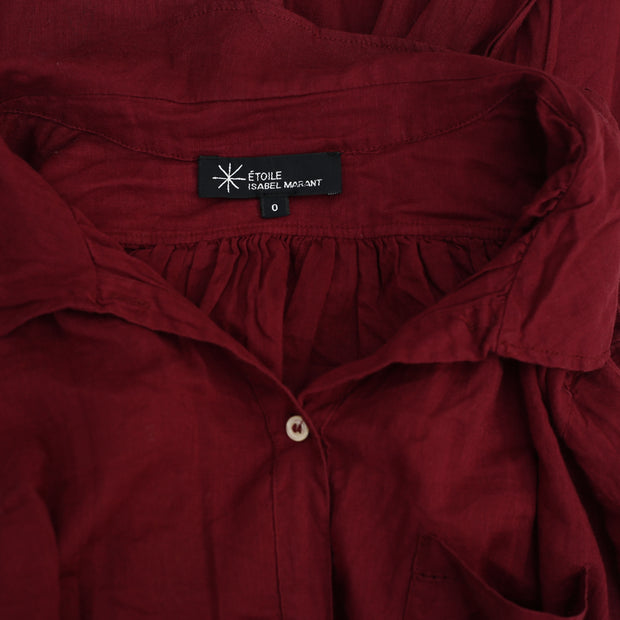 Etoile Isabel Marant Solid Shirt Tunic Top XS-0