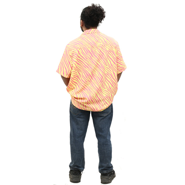ASOS DESIGN Men's Regular Zebra Print Shirt S
