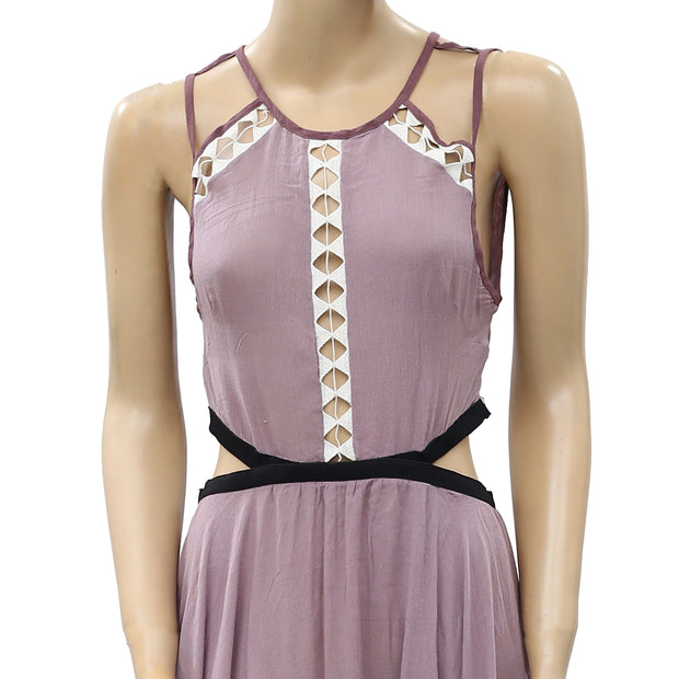 Free People Glasgow Cutout Lace Midi Dress S
