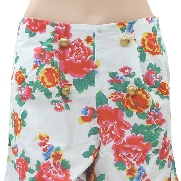 Rhode Resort Reese Floral Printed Cotton Voile Shorts
