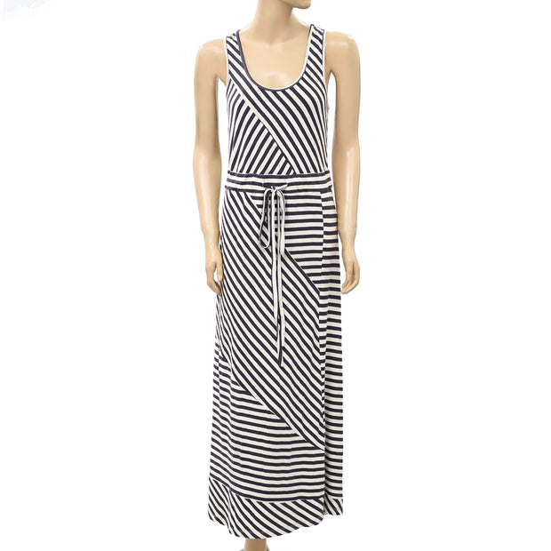 April Cornell Striped Printed Maxi Dress S