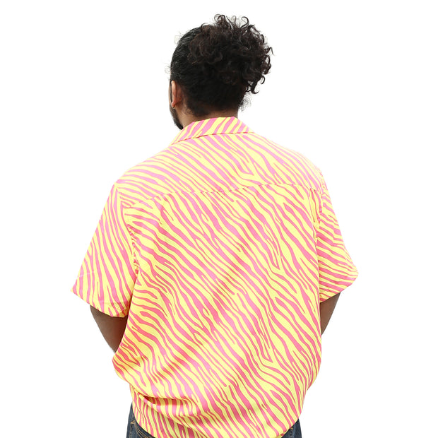ASOS DESIGN Men's Regular Zebra Print Shirt S