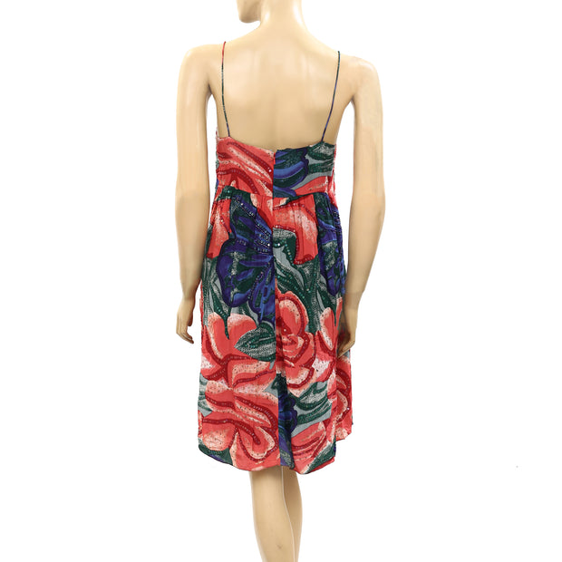 Hoss Intropia Anthropologie Sequin Embellished Mini Dress S