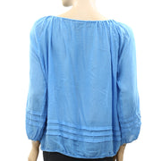 Denim &amp; Supply Ralph Lauren 纯色褶裥衬衫上衣 S