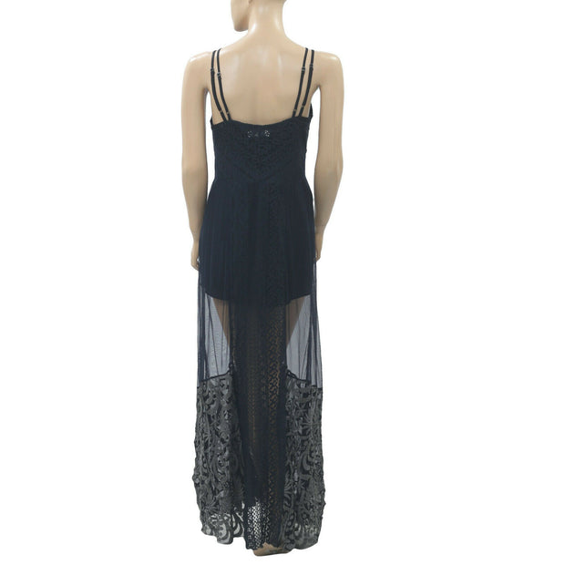 Abercrombie & Fitch Lace Embroidered Maxi Dress S