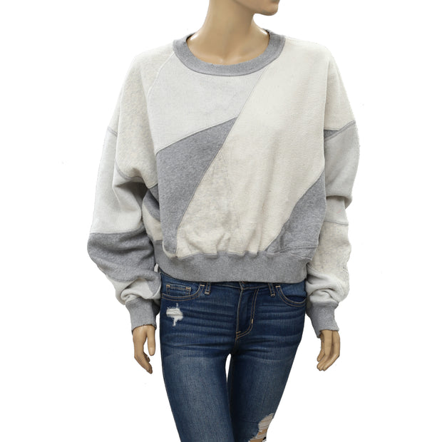 Free People We The Free Touch Of Grey Cropped Pullover Top