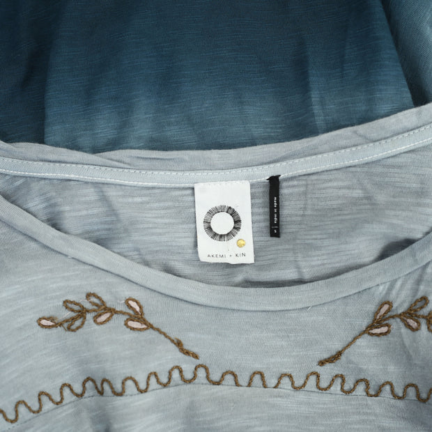 Akemi + Kin Anthropologie Tulsi Swing Tee Blouse Top