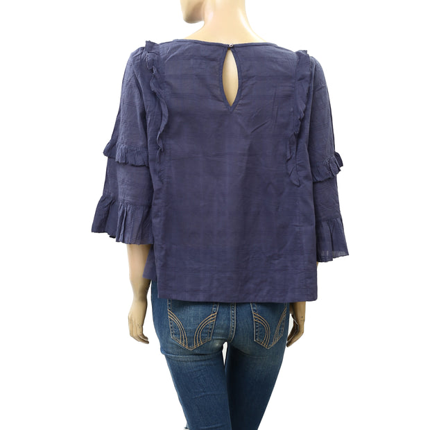 Odd Molly Anthropologie Ruffle Blouse Top S 1