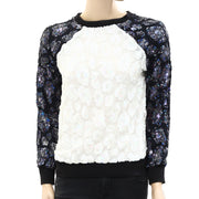 Juicy Couture Sequin Embellished Pullover Top XS