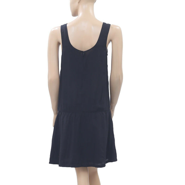 Berenice Shimmer Embroidered Tunic Mini Dress S