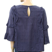 Odd Molly Anthropologie Ruffle Blouse Top S 1