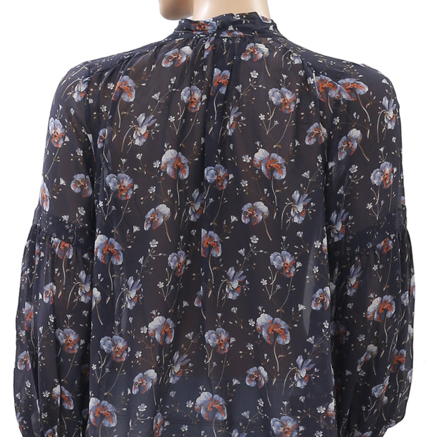 Ulla Johnson Mimi Floral Printed Blouse Top S-4 NWT