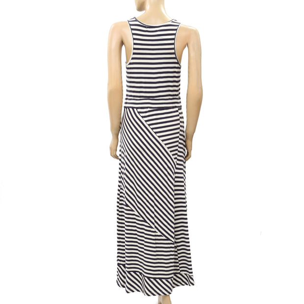 April Cornell Striped Printed Maxi Dress S