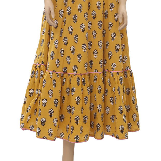 Rhode Resort Frida Off The Shoulder Yellow Midi Dress