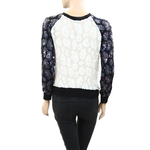 Juicy Couture Sequin Embellished Pullover Top XS