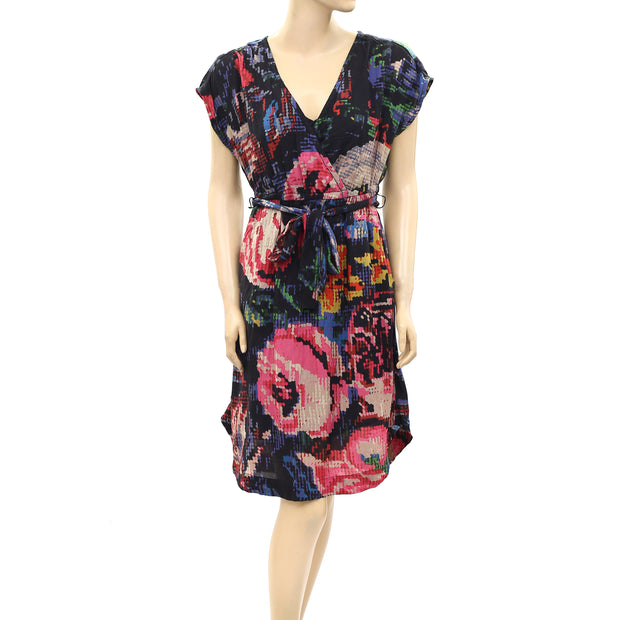 Anthropologie Astrid Needlepoint Printed Mini Dress S