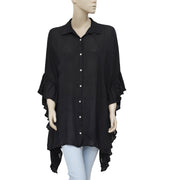 Free People Endless Summer Love Is Button Down Oversize Tunic Top M/L