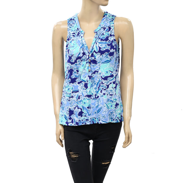 Lilly Pulitzer Essie Printed Tank Blouse Top