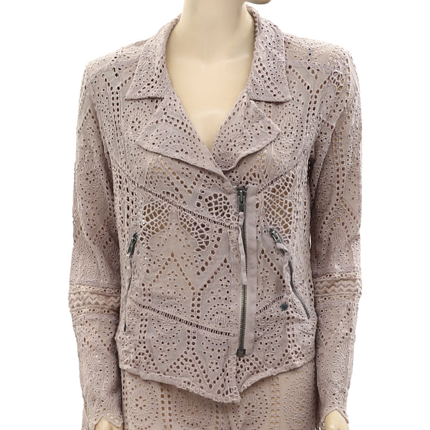 Odd Molly Anthropologie Eyelet Embroidered Blouse Top & Pants Set M-2
