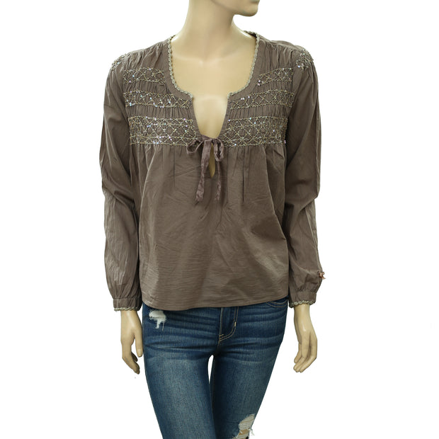 Odd Molly Anthropologie Find Me In The Outskirts Of Prudence Blouse Top S