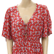 Urban Outfitters Crinkled Floral Romper Dress M
