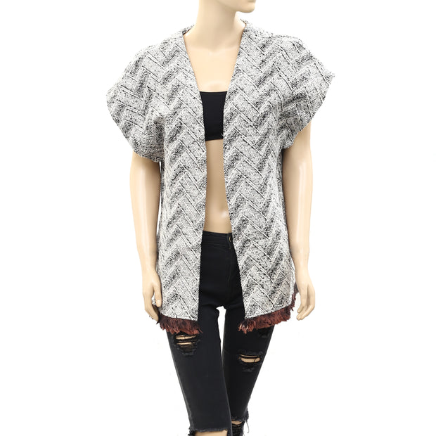 Ecote Urban Outfitters Quilted Woven Kimono Jacket Top FS